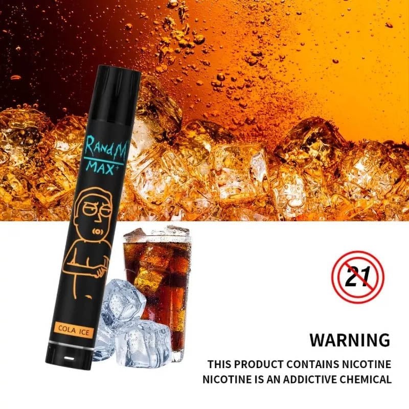 RandM Max+ 1700 Puffs 0% 2% 3% 5% Nicotine Rechargeable Disposable vape