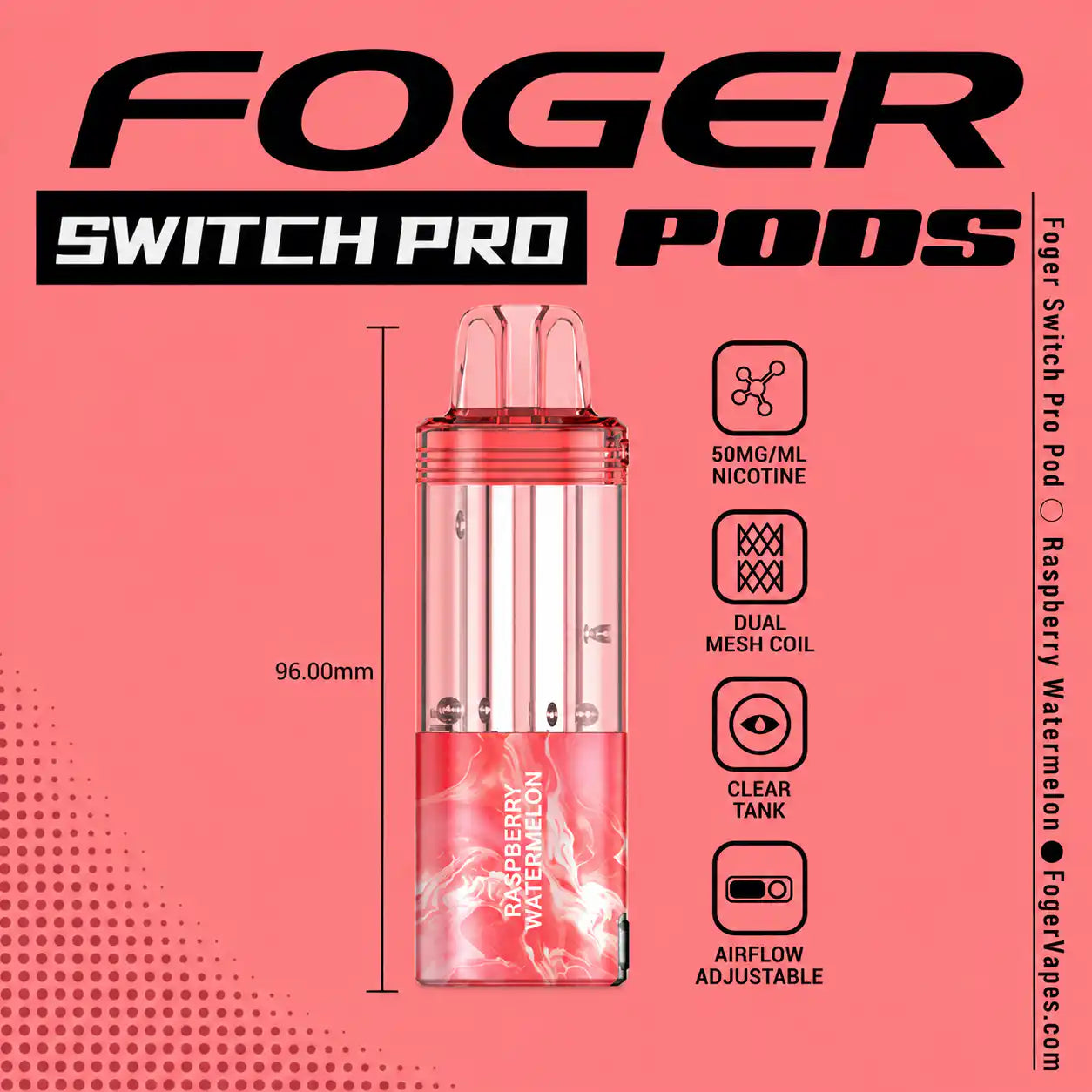 Raspberry Watermelon - Foger Switch Pro 30K Disposable Pod