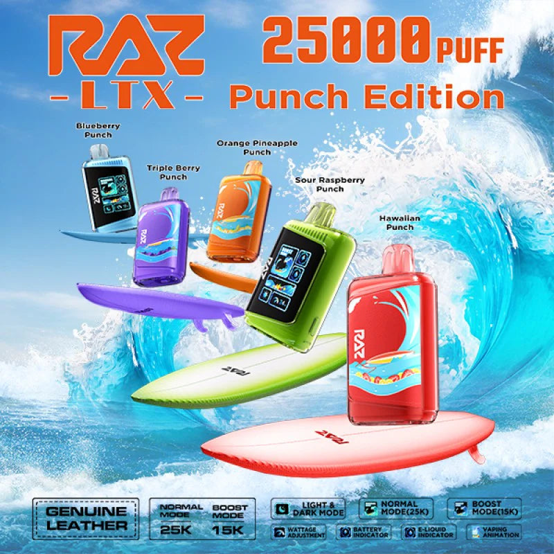 RAZ LTX 25K Gush Edition Disposable Vape 800mAh 15 Flavors