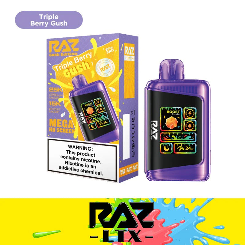 RAZ LTX 25K Gush Edition Disposable Vape 800mAh 15 Flavors