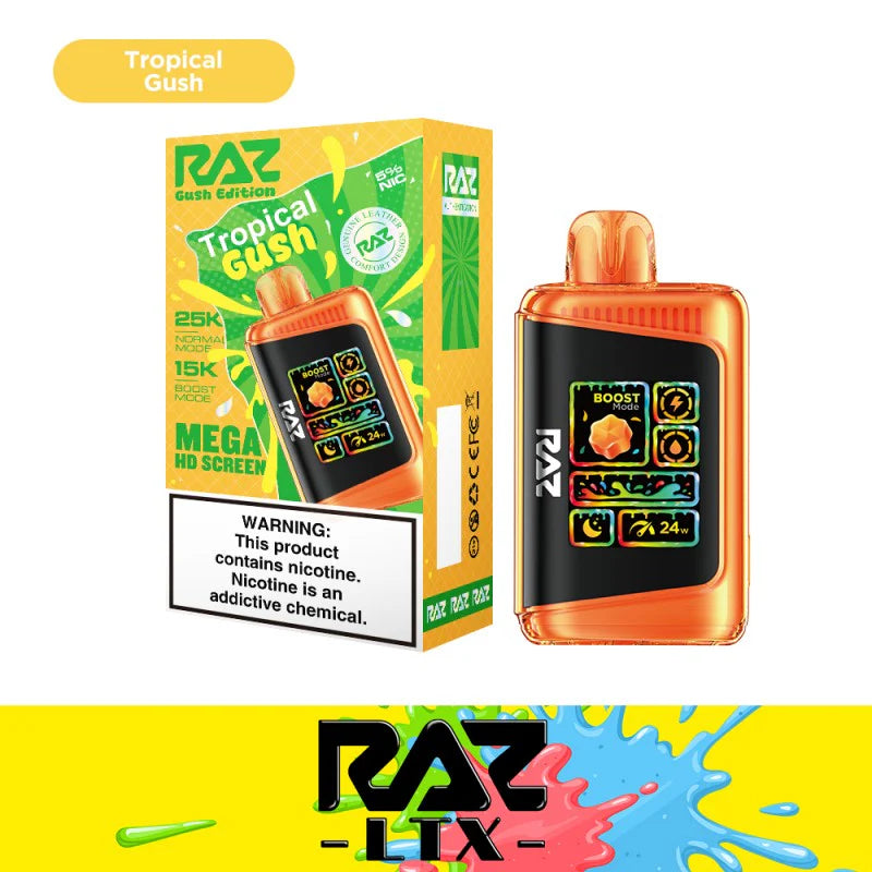 RAZ LTX 25K Gush Edition Disposable Vape 800mAh 15 Flavors
