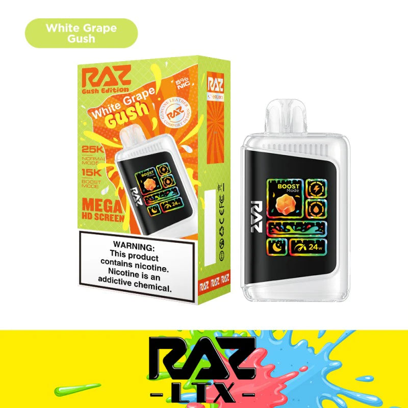 RAZ LTX 25K Gush Edition Disposable Vape 800mAh 15 Flavors