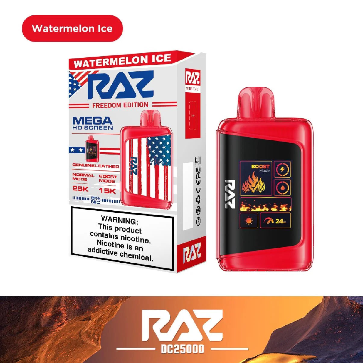 RAZ LTX 25K Gush Edition Disposable Vape 800mAh 15 Flavors