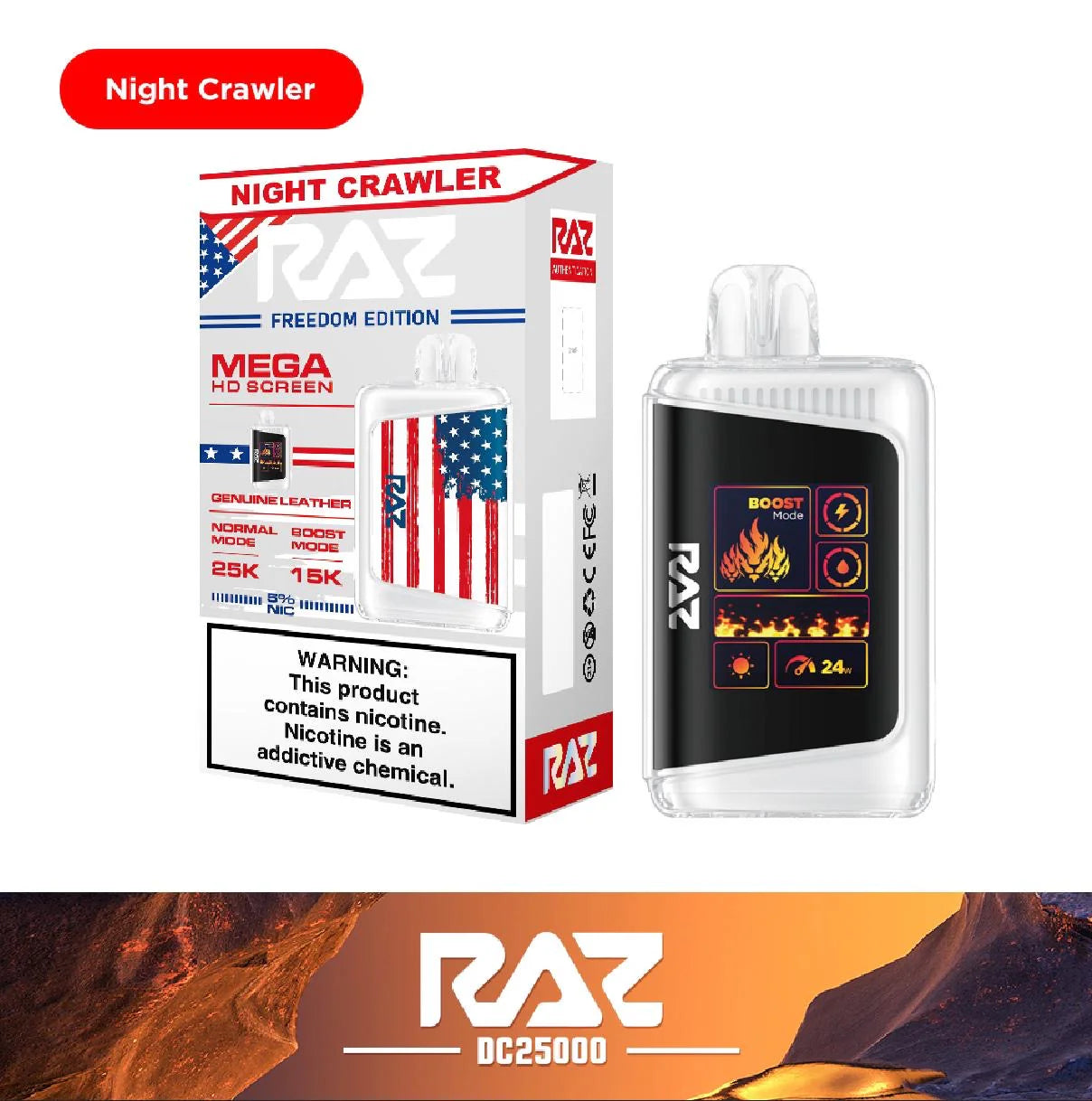 RAZ LTX 25K Gush Edition Disposable Vape 800mAh 15 Flavors