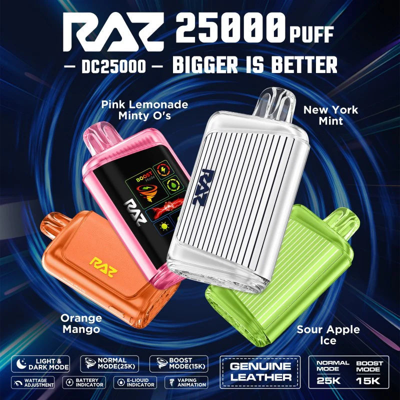 RAZ LTX 25K Gush Edition Disposable Vape 800mAh 15 Flavors