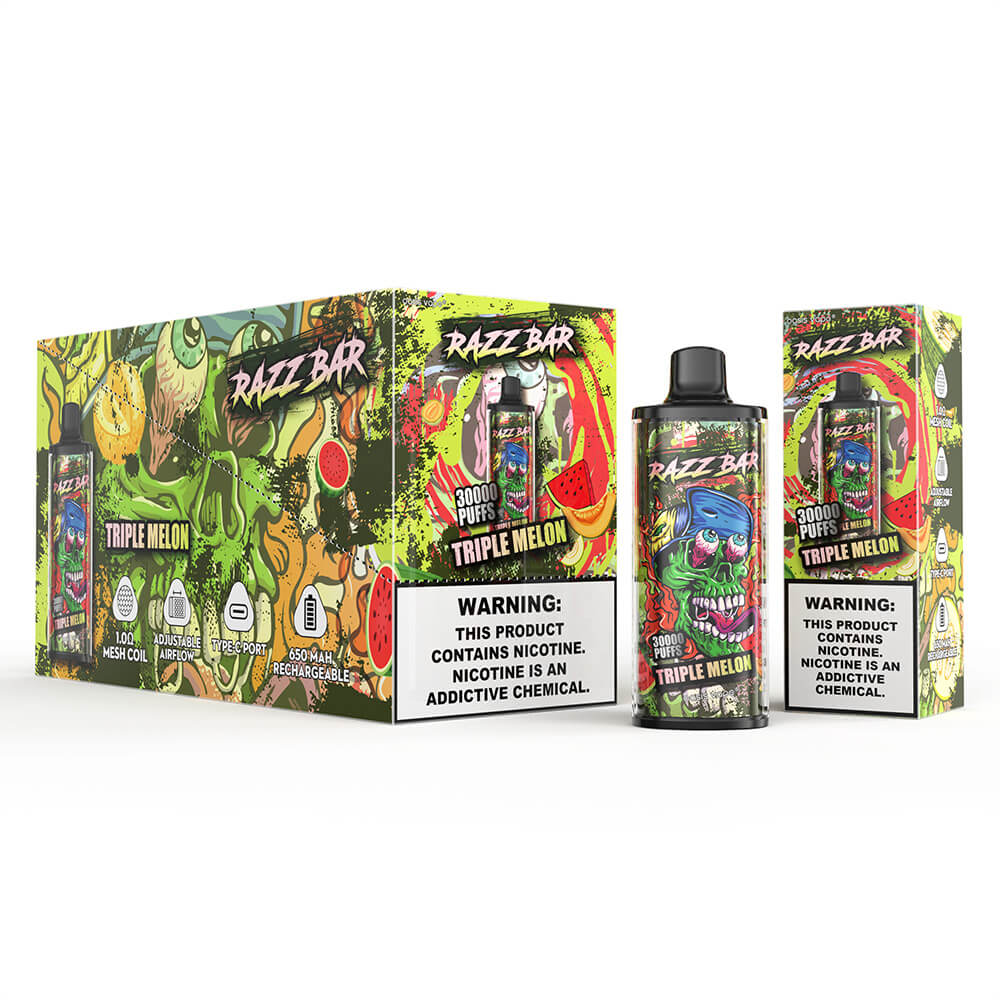 Razz Bar 30000 Puffs Disposable Vape 650mAh 16 Flavors