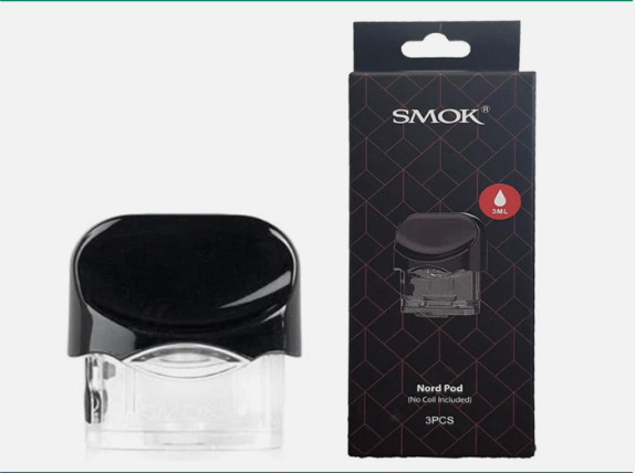 SMOK NORD Ersatz-Pods, 3er-Pack, Kartusche ohne Verdampferkopf, UK (Nur für Nord 1 Kit)
