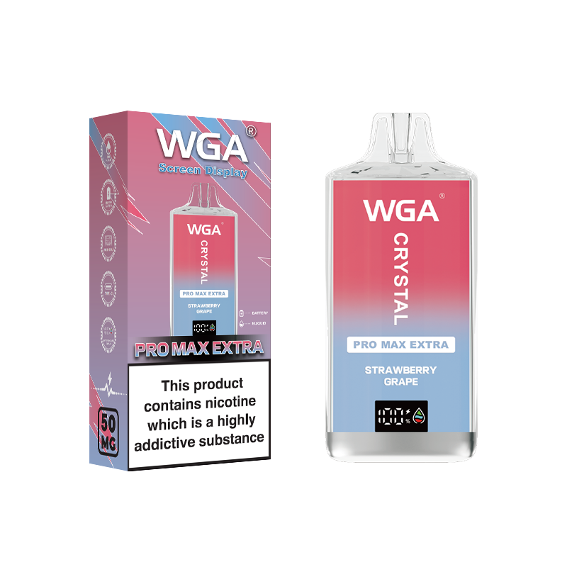 wga Disposable Vape Crystal STRAWBERRY-GRAPE 15000 Puffs