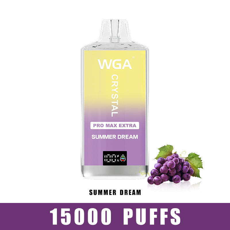 wga vape Crystal Summer Greamy Pro Max Extra 15000 Puffs Disposable Vape