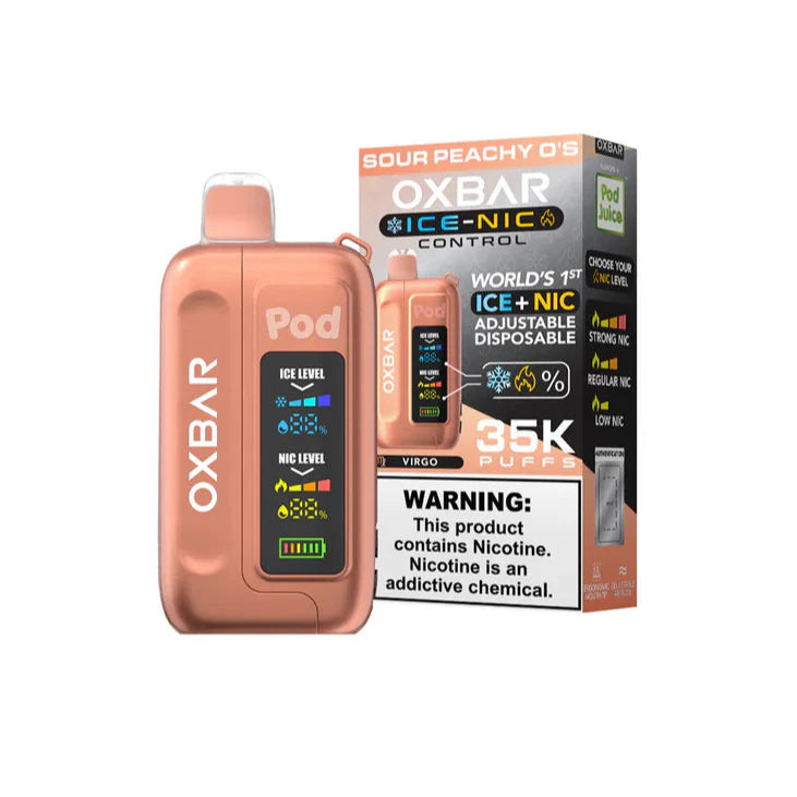 Sour Peachy O's Oxbar Ice-Nic Control 35K