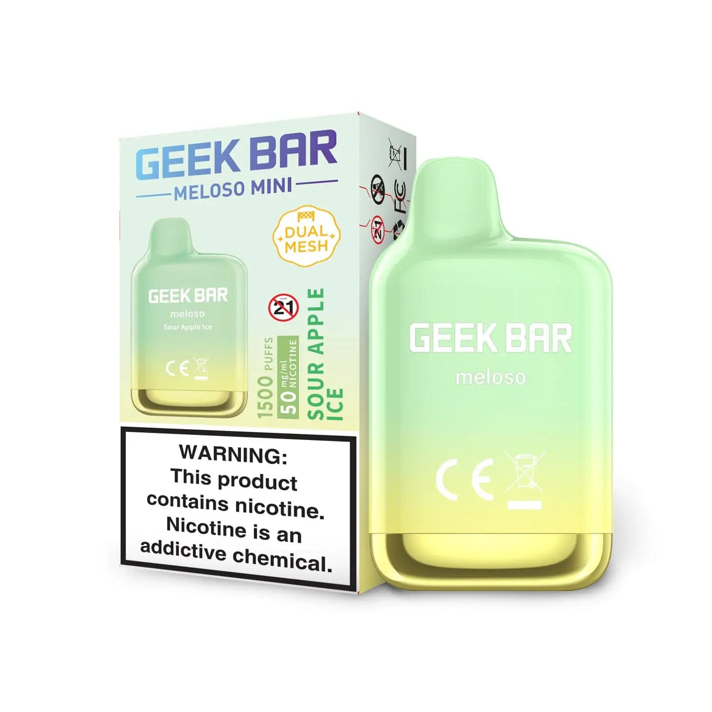 Sour Apple Ice - Geek Bar Meloso Mini 1500 Disposable Vape