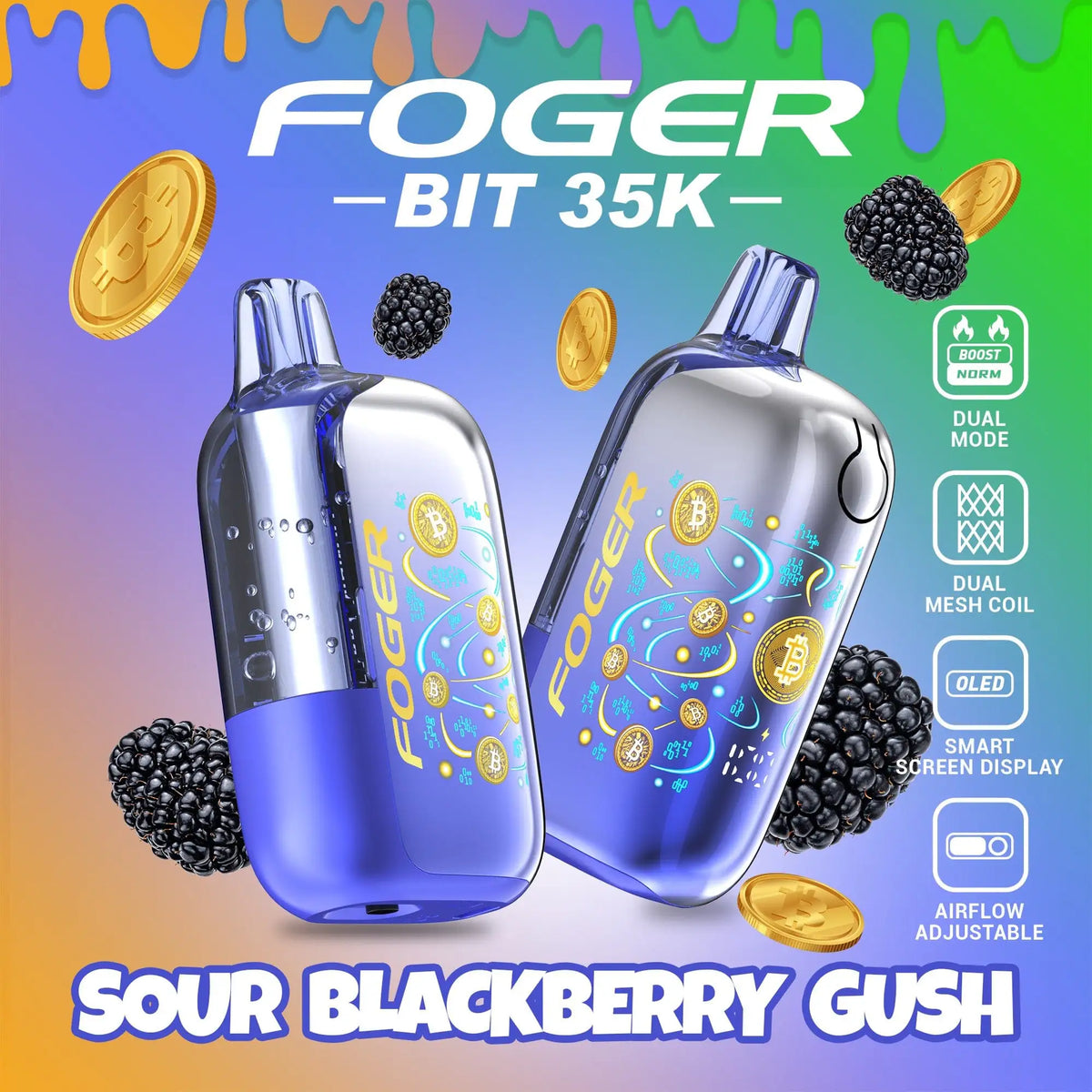 Sour Blackberry Gush - Foger Bit 35k Disposable Vape