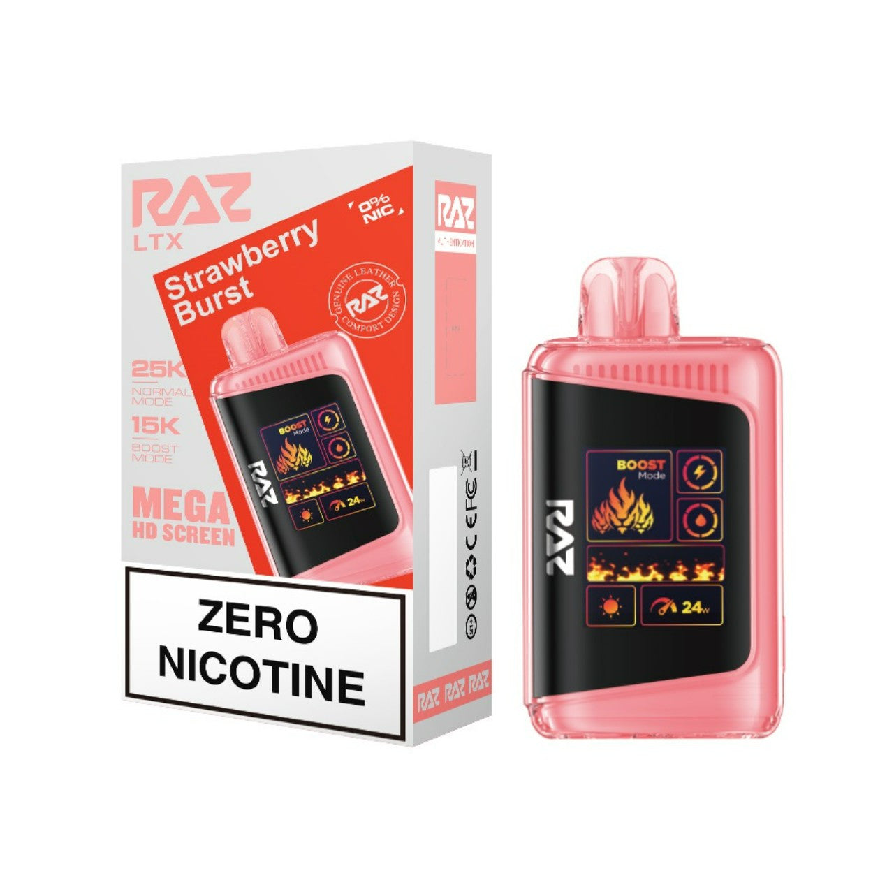 Strawberry Burst (Zero Nicotine) Raz LTX 25K