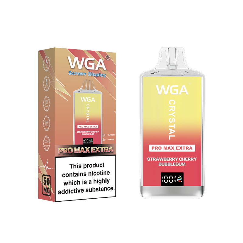 wga Einweg-Vape Crystal Erdbeer-Kirsche-Kaugummi 15000 Züge