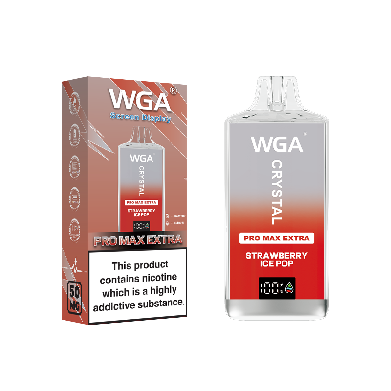 wga Einweg-Vape Kristall-Erdbeer-Eis am Stiel 15000 Züge
