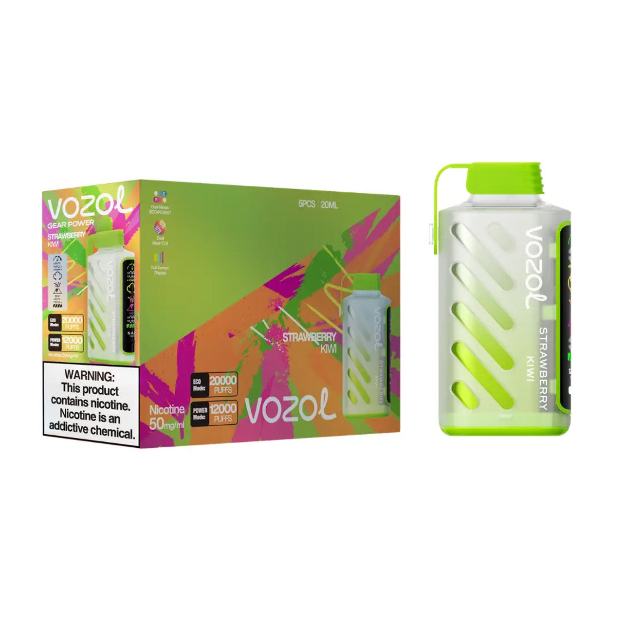 Strawberry Kiwi Vozol Gear Power 20000