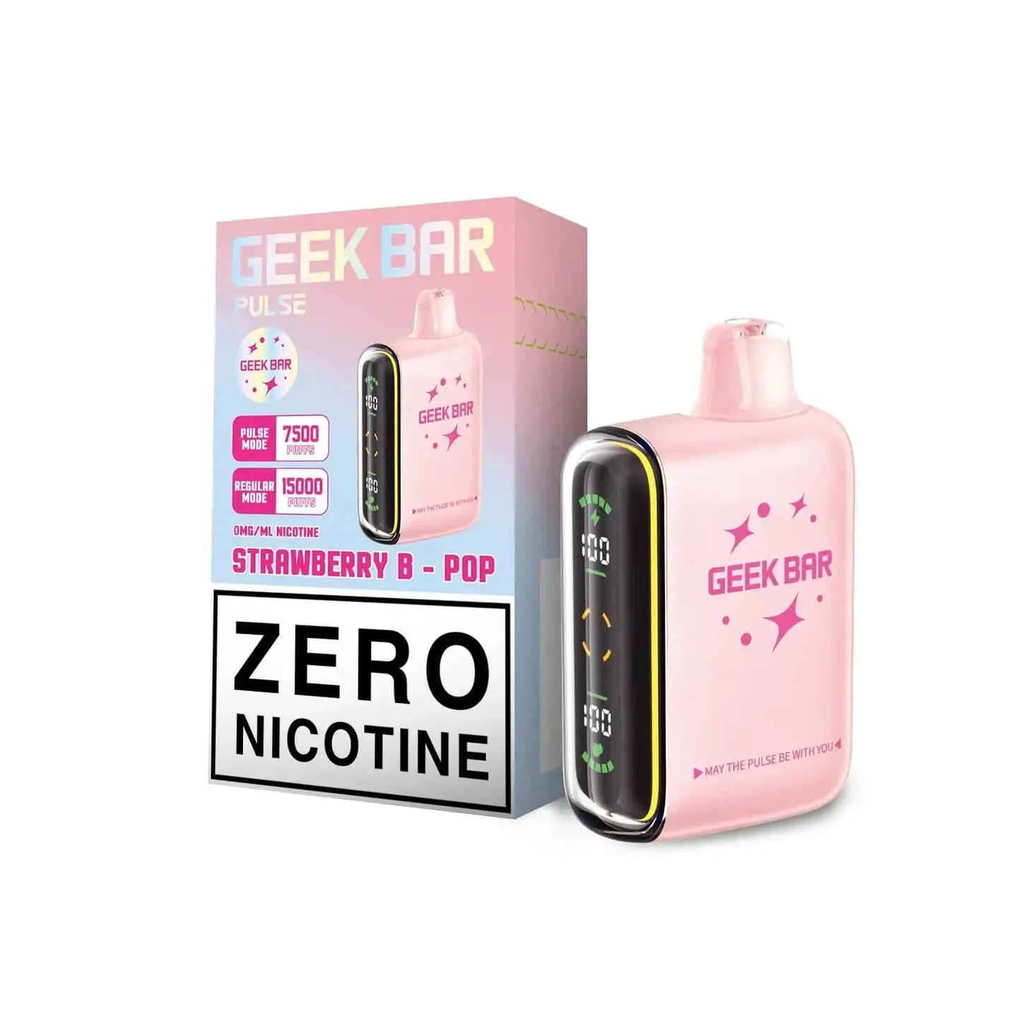 Strawberry B-Burst - Geek Bar Pulse 15k Zero Nicotine Disposable Vape