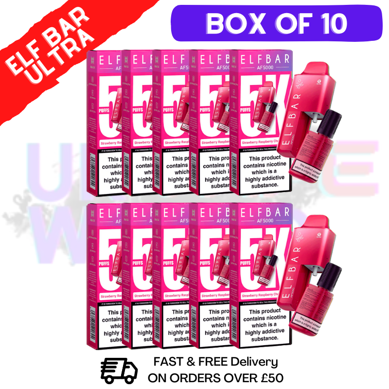 Erdbeer-Himbeer-Kirsch-Eisriegel (5000 Puffs, 5K-Riegel), 10er-Packung