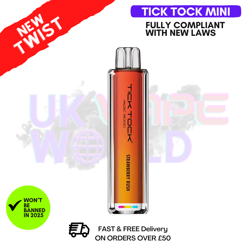 Strawberry Rush Tick Tock Mini 2000 Puff Kit