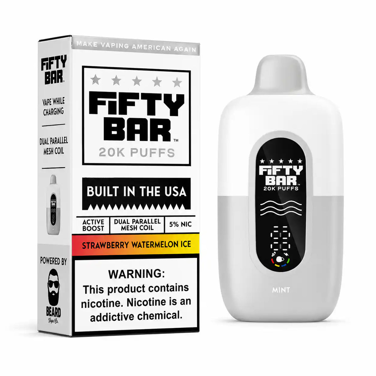 Strawberry Watermelon Ice - Fifty Bar 20K Disposable Vape