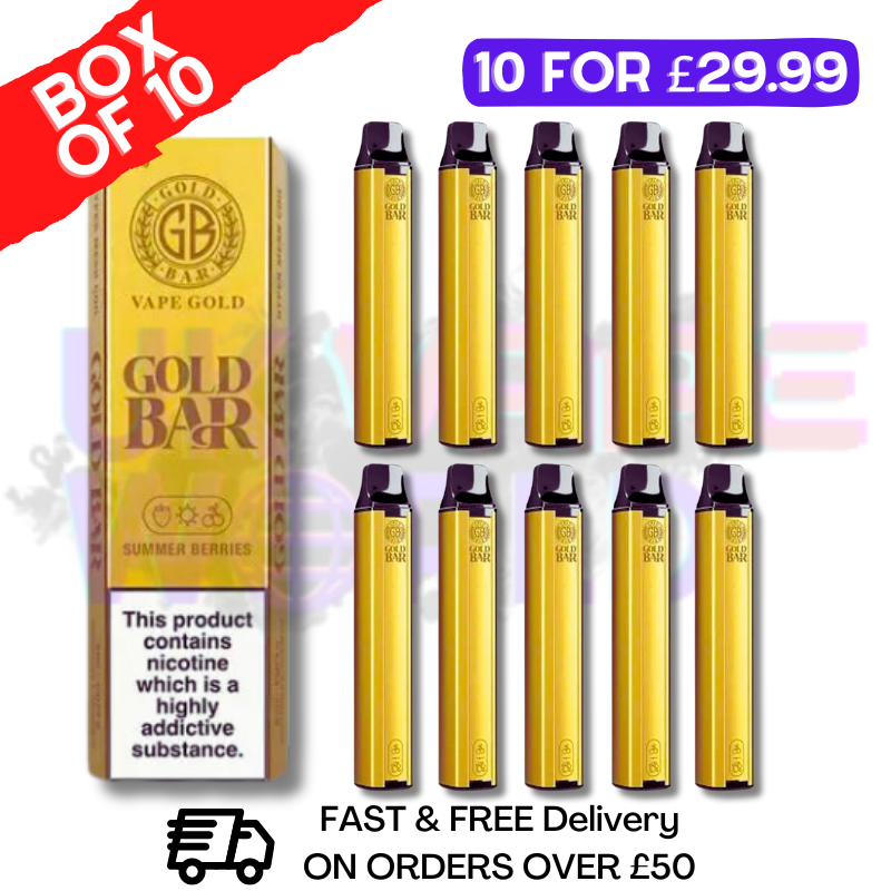 Sommerbeeren - Gold Bar 600Puff Schachtel mit 10