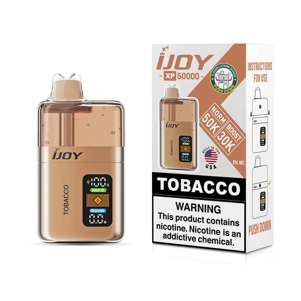 Tobacco- iJoy XP50000 Disposable Vape