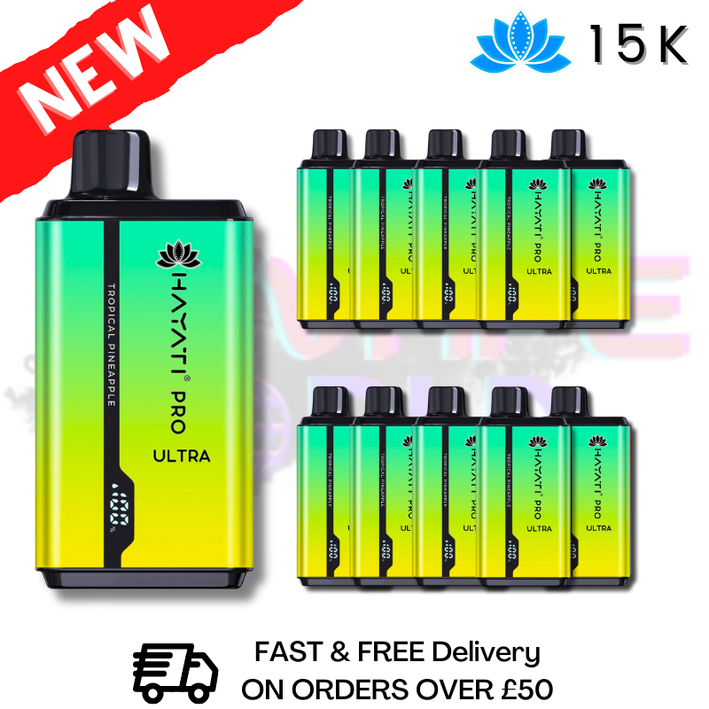 Tropical Pineapple Hayati Ultra Pro 15000 Puffs 15K Box Of 10
