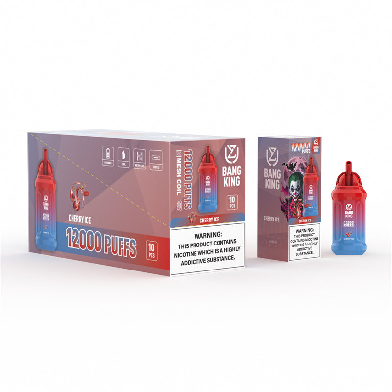2024 NEW UZY Bang King 12000 Puffs 0% 2% 3% 5% Nicotine Rechargeable Disposable Pod 23ml Pre-filled E-juice