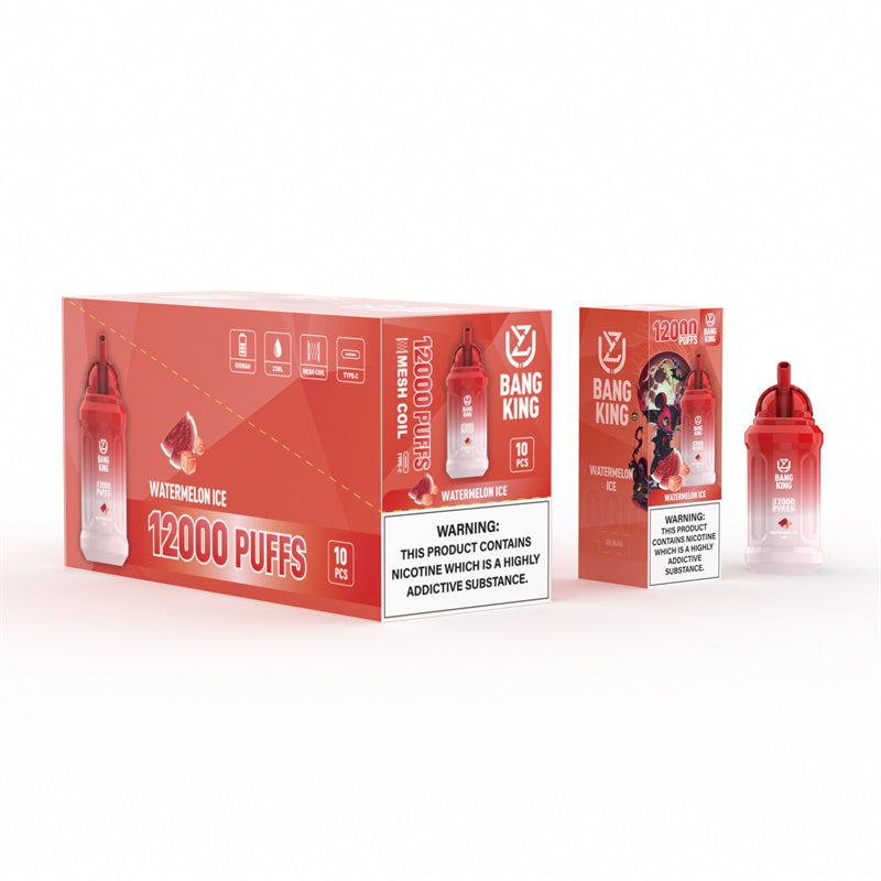 2024 NEW UZY Bang King 12000 Puffs 0% 2% 3% 5% Nicotine Rechargeable Disposable Pod 23ml Pre-filled E-juice