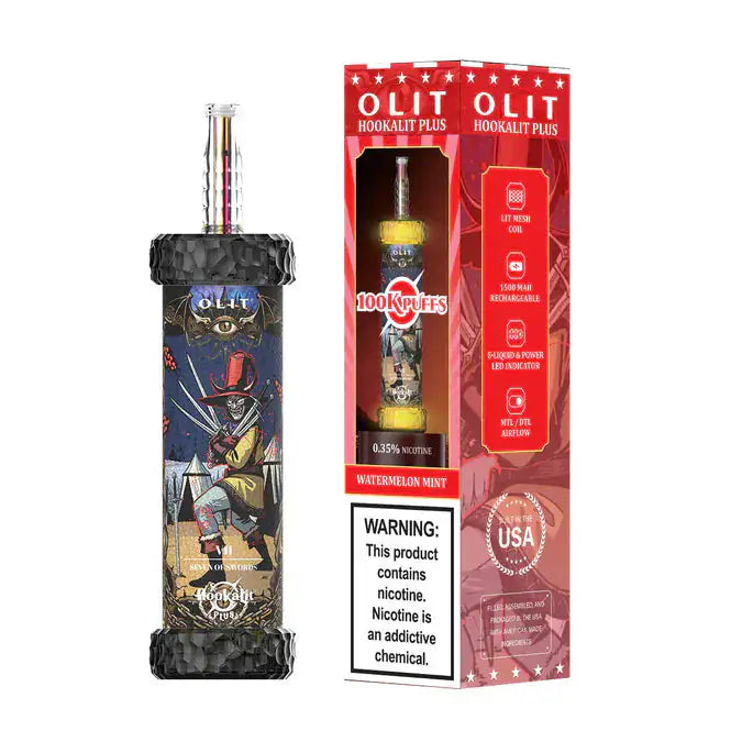 Watermelon Mint - Olit Hookalit Plus 100K Disposable E-Hookah