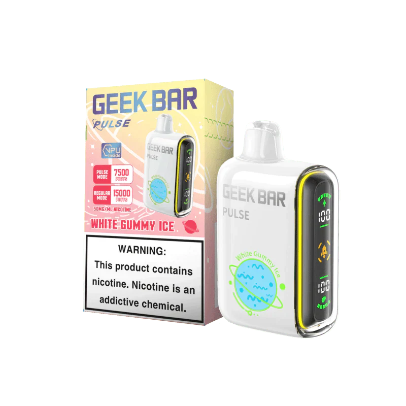 White Gummy Ice Geek Bar Pulse 15000