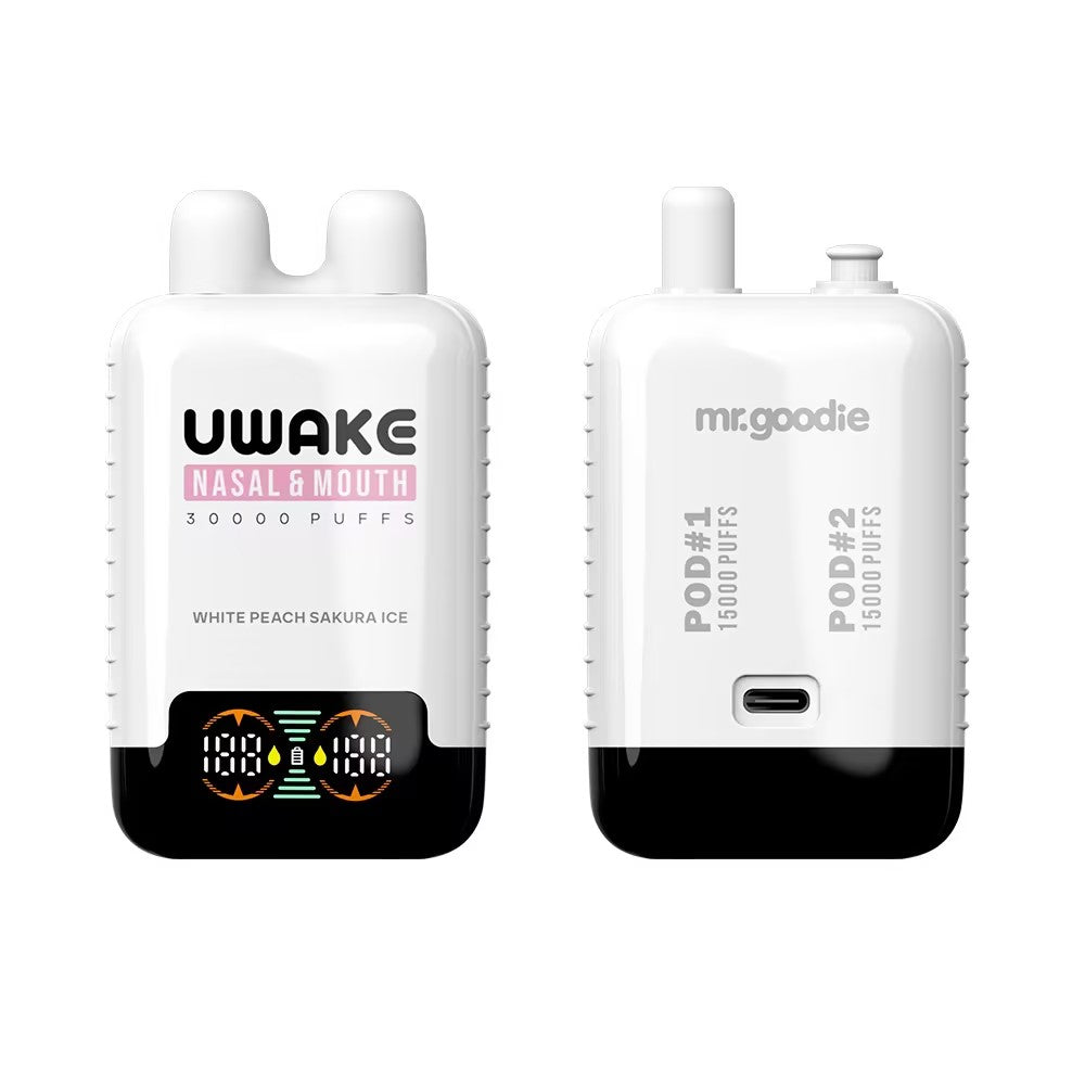 Vap Mod Uwake 30000 Züge 30K Nasen- und Munddampfgerät Einweg-Vape 23ml 12 Geschmacksrichtungen