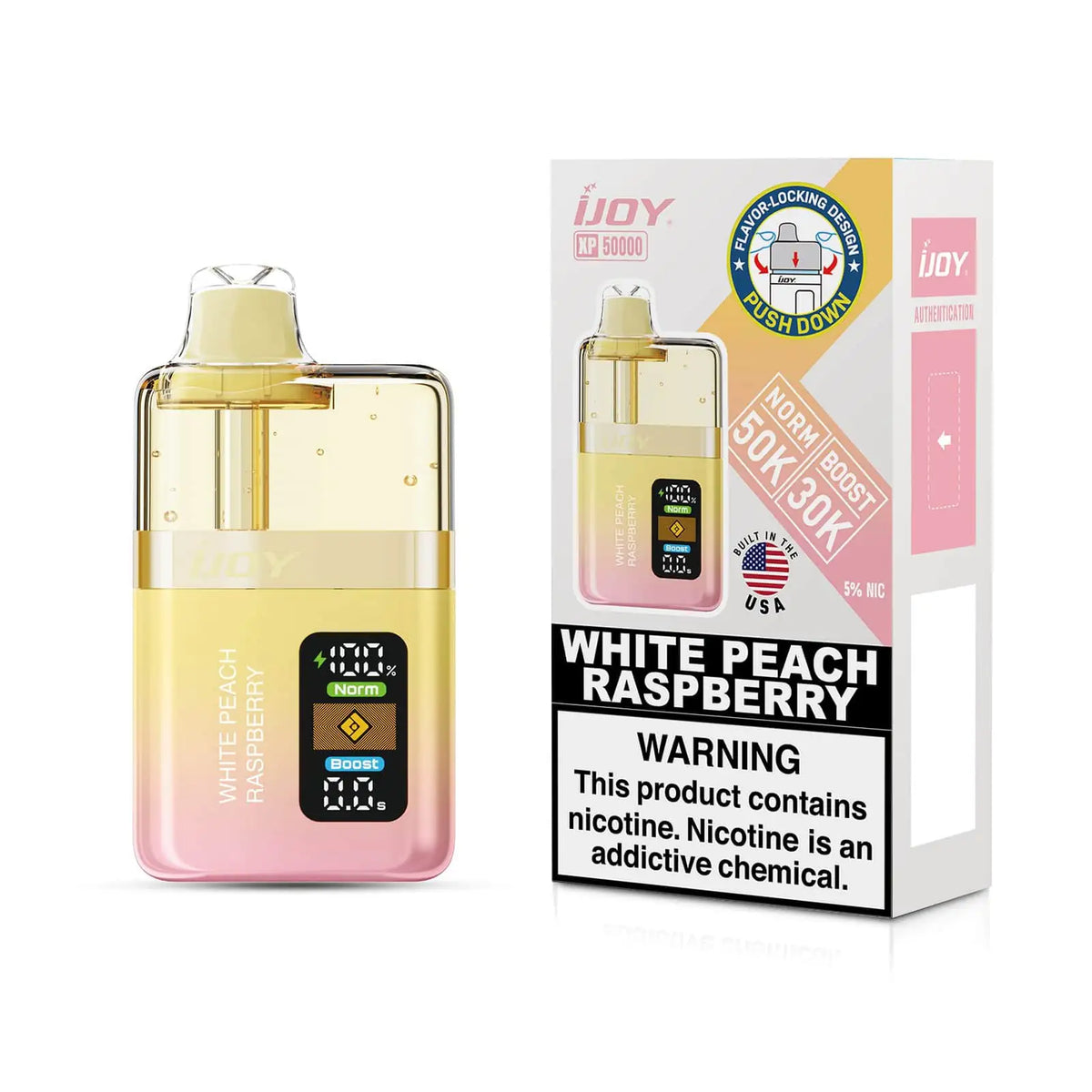 White Peach Raspberry - iJoy XP50000 Disposable Vape