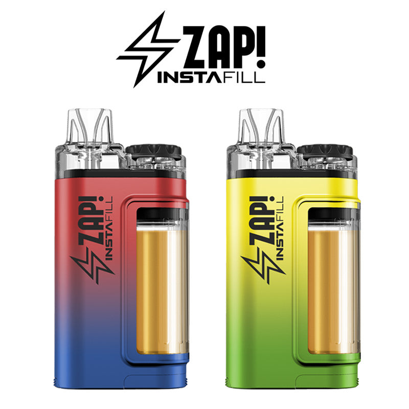 ZAP INSTAFILL Einweg-Vape-Kit, 20 mg, 3500 Züge, mit 10 ml vorgefülltem E-Liquid. TPD-konform (UK).