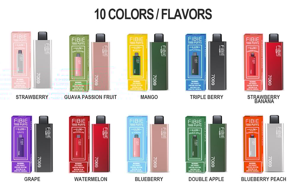 STRAWBERRY -FIBIE 7000 Puffs Disposable Vapor Wands(7000 PUFFS)