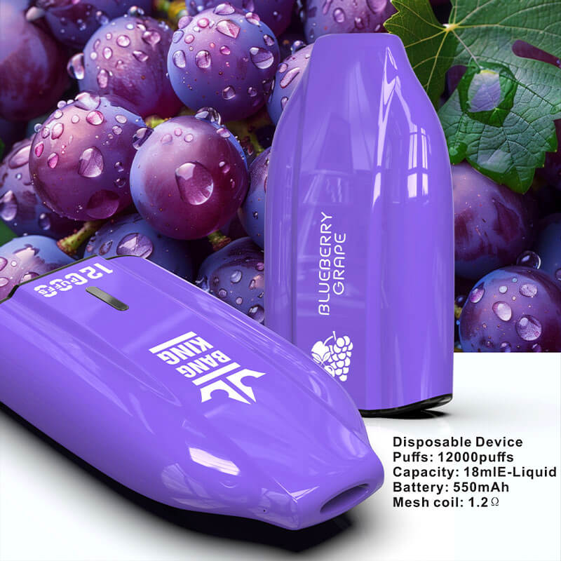 Bang King 12000 Puffs Disposable Vape - 12ml E-Liquid. 600mAh Battery