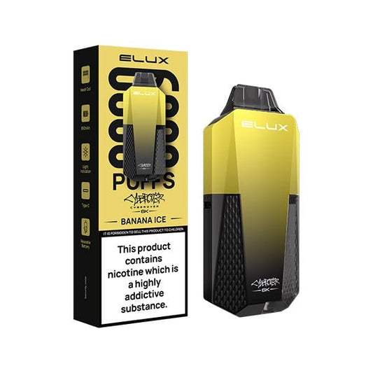 Elux 6,000 puffs Cyberover , 10ml  850mAh 6K Disposable vape,6  Flavors.