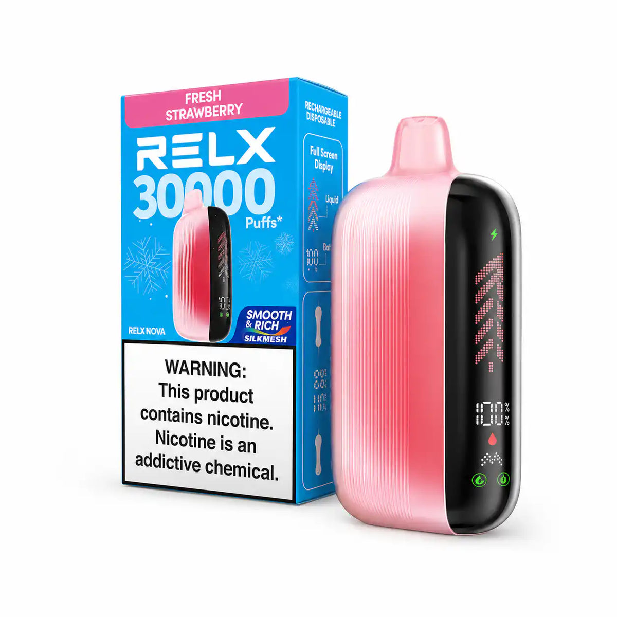 Fresh Strawberry - RELX Nova Silkmesh 30k Disposable Vape