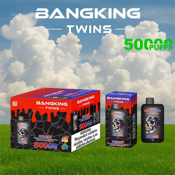 Bang King Twins 50000 Puffs Vape | 650mAh. Dual 28ml Pods | 12 Flavor Combos | Type-C Charging