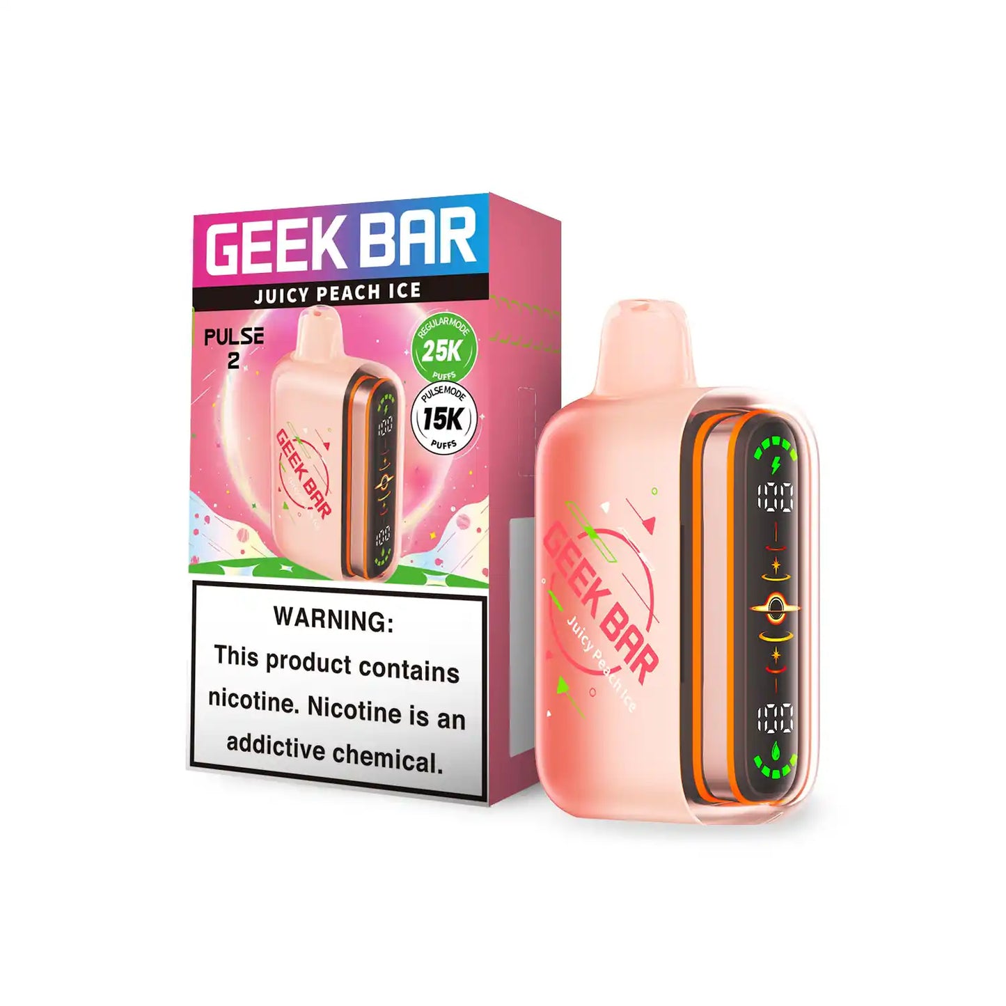 Juicy Peach Ice - Geek Bar Pulse 2 25K Disposable Vape