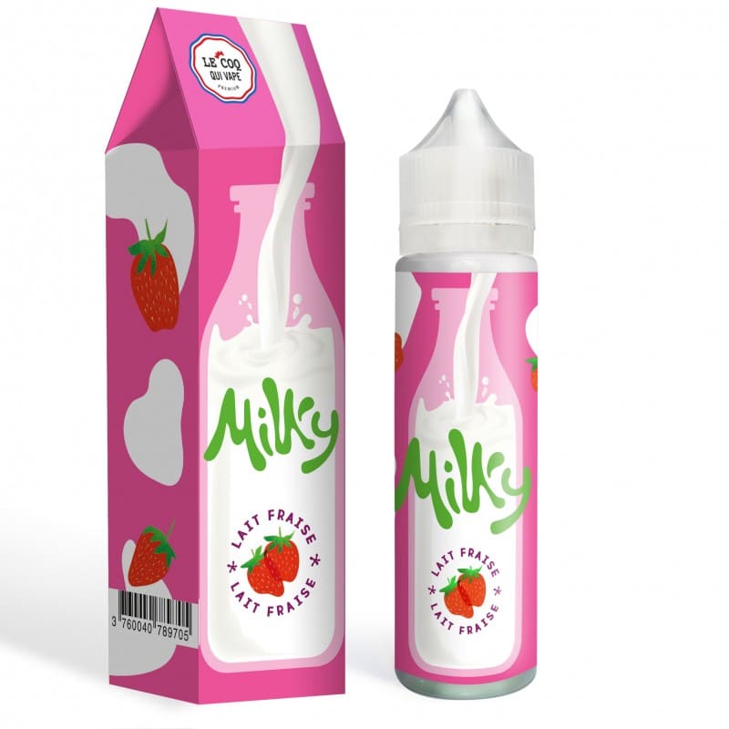 LE COQ QUI VAPE Milky Lait Fraise – E-Liquid 50 ml