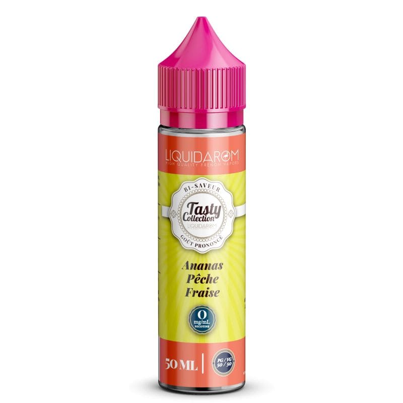 LIQUIDAROM TASTY Ananas Pêche Fraise - E-Liquid 50ml