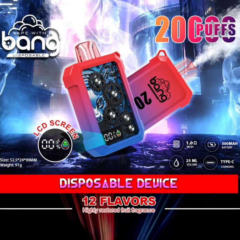 Bang King Double Crystal 20000 Puffs Vape 20K Disposable Vape Pen E Cigarette Prefilled 25ml 650mAh
