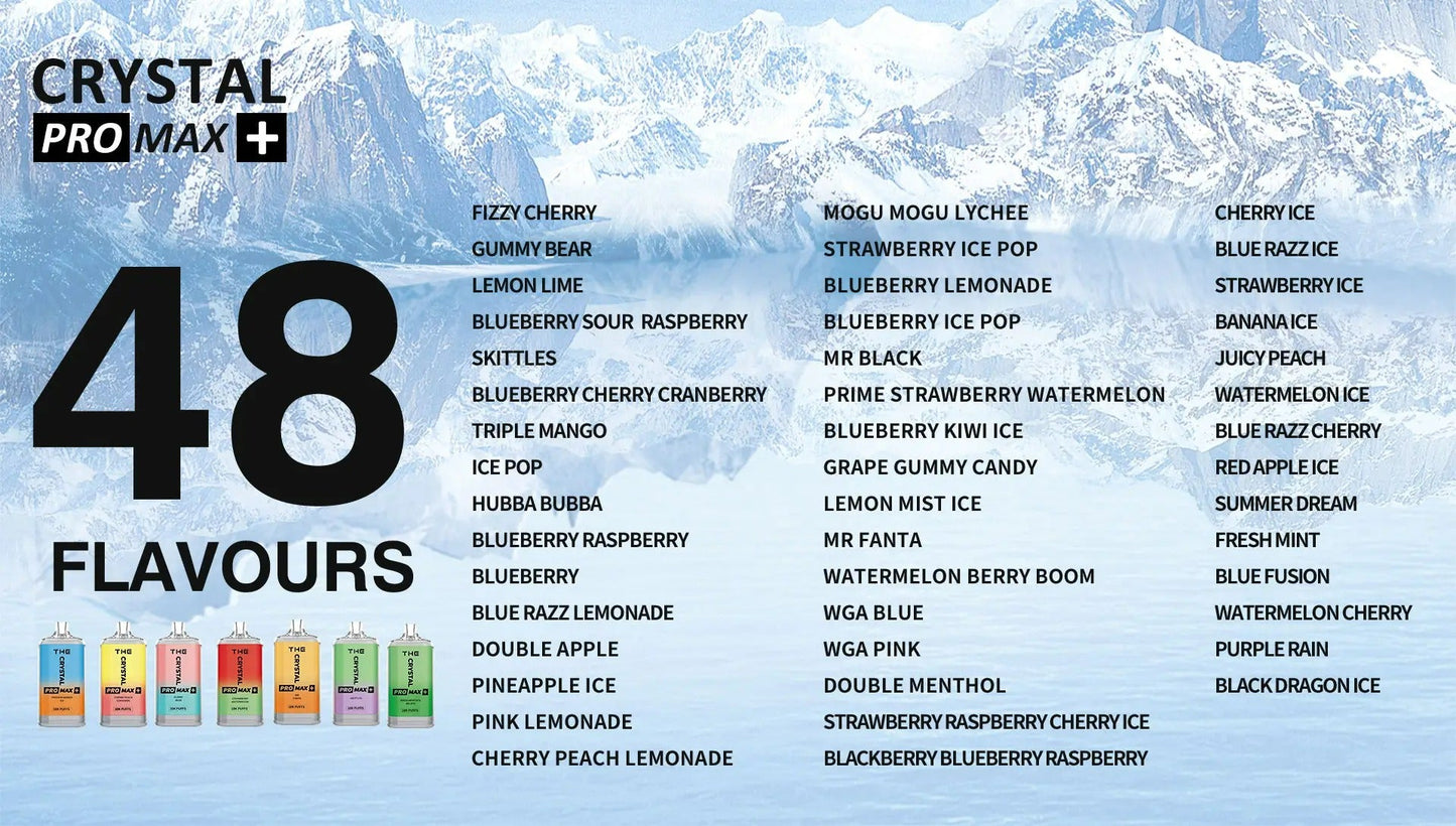 WGA Crystal Pro Max Plus 10000 Puffs Disposable Vape 25ml 550mAh 10 Flavors