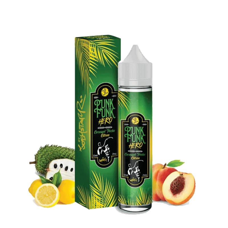 PUNK FUNK HERO Corossol Pêche Citron – E-Liquid 50 ml