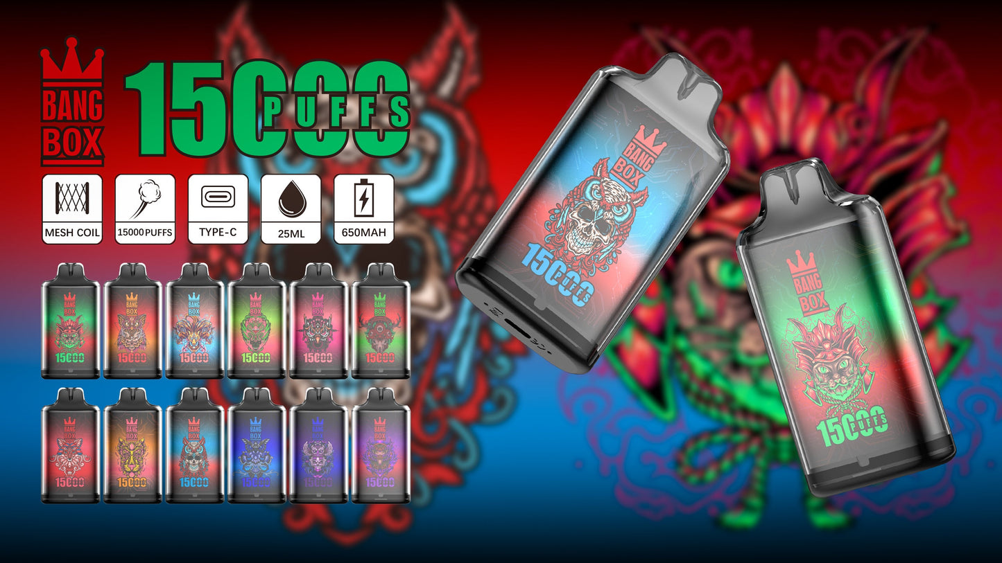 Bang 35000 Puffs/15000 Puffs Vape 35K/15K Disposable Vape Pen E Cigarette Prefilled 30ml /25ml 650mAh Disposable Vape 12 Flavors 