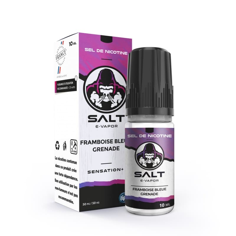 SALT E-VAPOR Framboise Bleue Grenade - Sel de Nikotin 10 ml