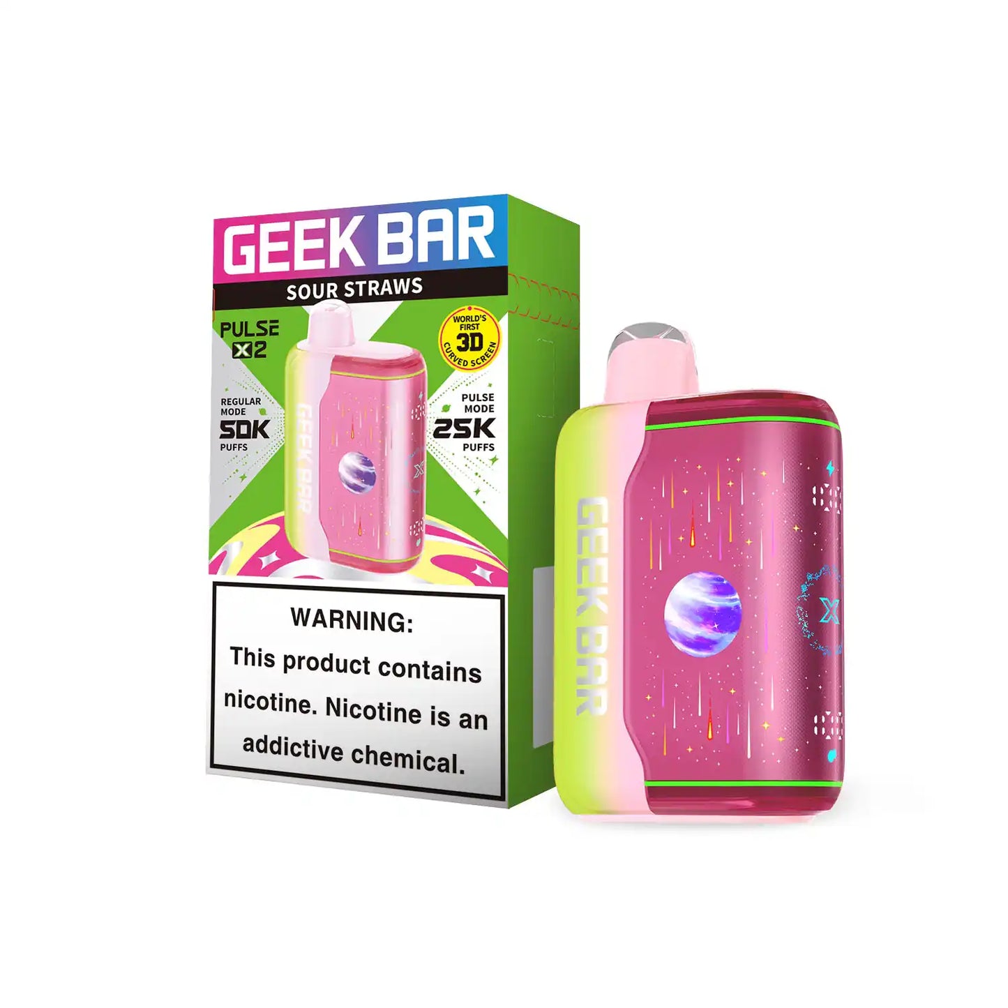 Sour Straws - Geek Bar Pulse X 2 50k Disposable Vape