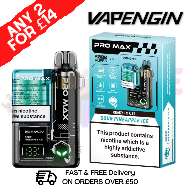 Sour Pineapple ICE VapenGin Pro Max 8000 Puff 8K Bar
