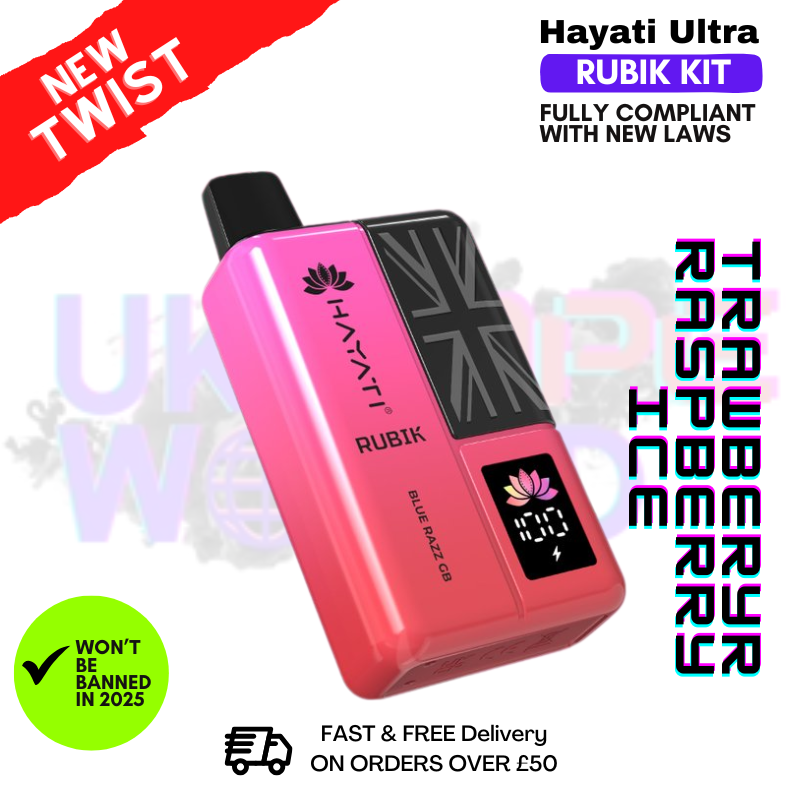 Erdbeer-Himbeer-ICE Hayati Rubik 7000 Puff 7K Riegel